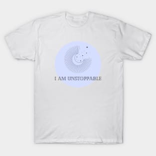 Affirmation Collection - I Am Unstoppable (Blue) T-Shirt